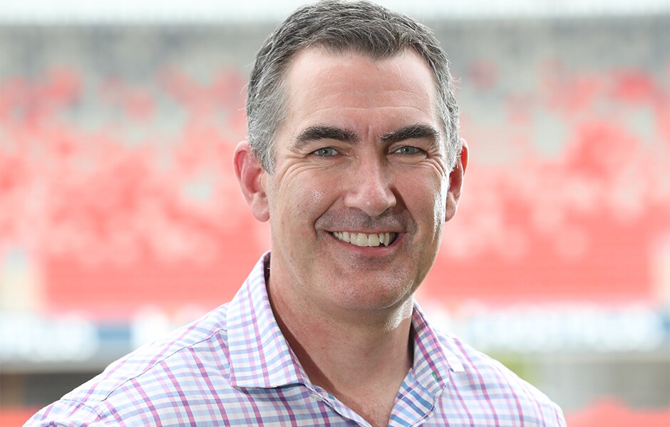 QLD_GCB_SPORT_SUNS_8DEC16 Gold Coast Suns board member Paul Scurrah during a photo shoot at the Metricon stadium, Carrara, Gold Coast.